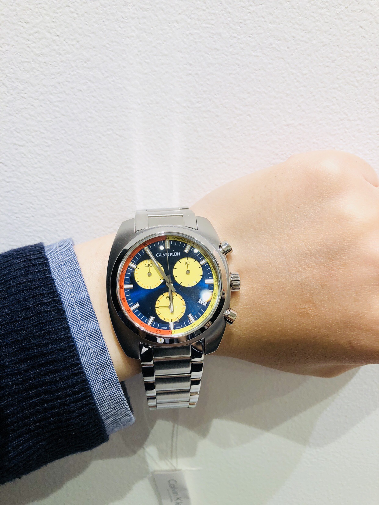 カルバンクライン CK スイス製 時計 メンズ 腕時計 Achieve アチーブ ホワイト 白 レザー シンプル K8W311L6