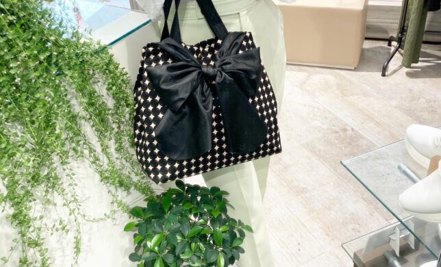 Dot Black【KATE REMER】Ribbon Tote