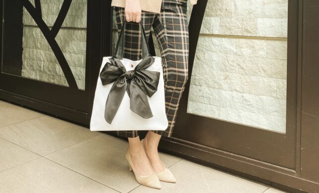 PVC ribbon tote 【KATE REMER】